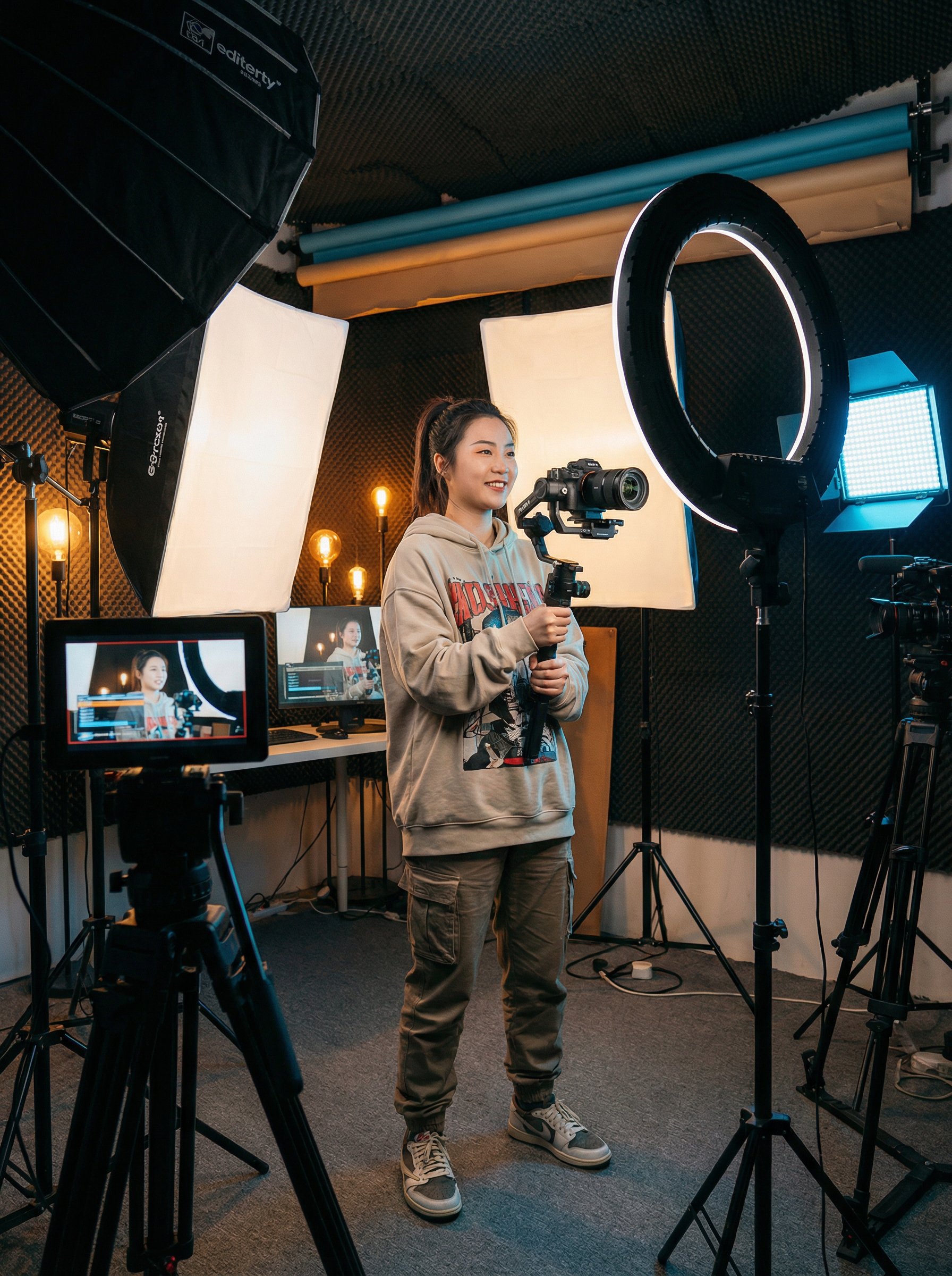 反差美女创作者幕后视频